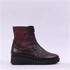 Pepe Saenz Sara Front Zip Wedge Boot - Burgundy Leather